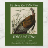 Wild Turkey (Male) from Audubon's Birds of America Weinetikett (Einzelnes Label)