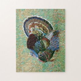 Wild Turkey Mosaic Muster Print Puzzle