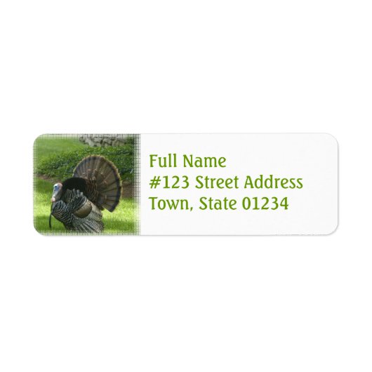 Wild Turkey Return Address Label (Vorne)