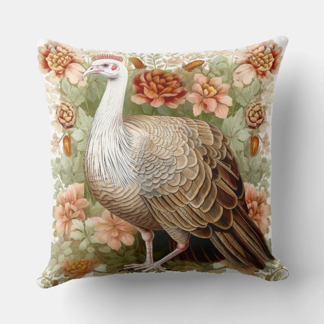 Wild Turkey Throw Kissen (Rückseite)