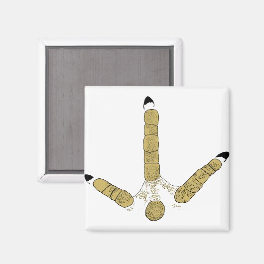 Wild Turkey Track Magnet (Vorderseite/Rückseite)