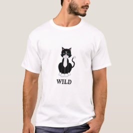 Wild Tuxedo Cat T-Shirt
