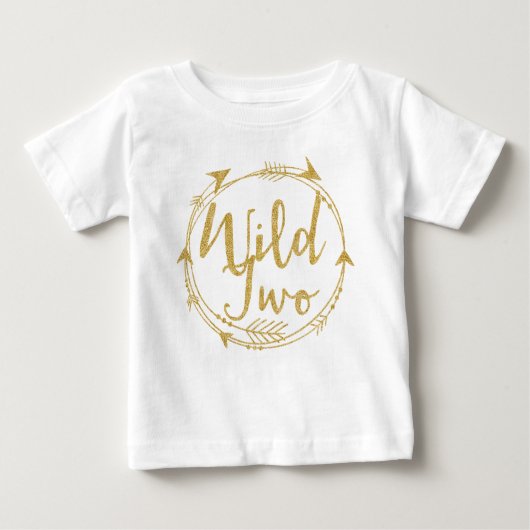 Wild Two|Two Years Baby T-shirt (Vorderseite)