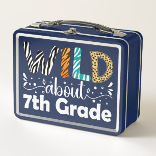 Wild über 7. Grad lustig zurück zur Schule Metall Brotdose