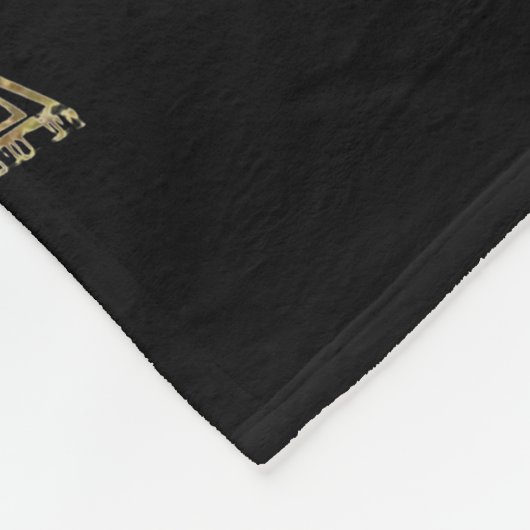 Wild über Cheer Black & Gold Stars Fleece Blanket (Ecke)
