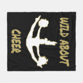 Wild über Cheer Black, White, Gold Fleece Blanket (Vorderseite (Horizontal))