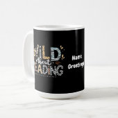 Wild über das Lesen des Buches Lover & Tierdesign Kaffeetasse (Vorderseite Links)