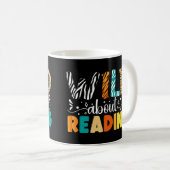 Wild über das Lesen des Funny Books Reader Bookwor Kaffeetasse (VorderseiteRechts)
