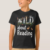 Wild über das Lesen von Büchern für Zootiere T-Shirt (Vorderseite)