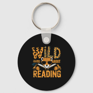 Wild über das Lesen von Büchern Leser Liebhaber Bi Schlüsselanhänger