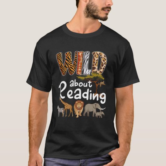 Wild über das Lesen von Büchern Reader Bookworm Li T-Shirt (Vorderseite)