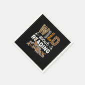 Wild über das Lesen von Büchern und Bücherwurm Serviette (Ecke)