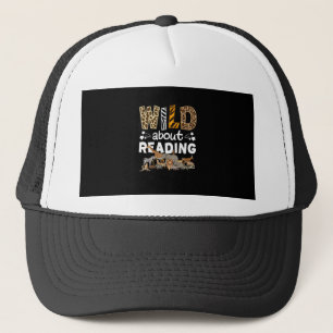 Wild über das Lesen von Büchern und Bücherwurm Truckerkappe