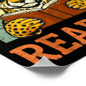 Wild über das Lesen von lustigem Leopard Gepard Bu Poster (Ecke)