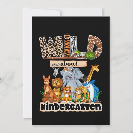 Wild Über den Kindergarten Einladung (Vorderseite)