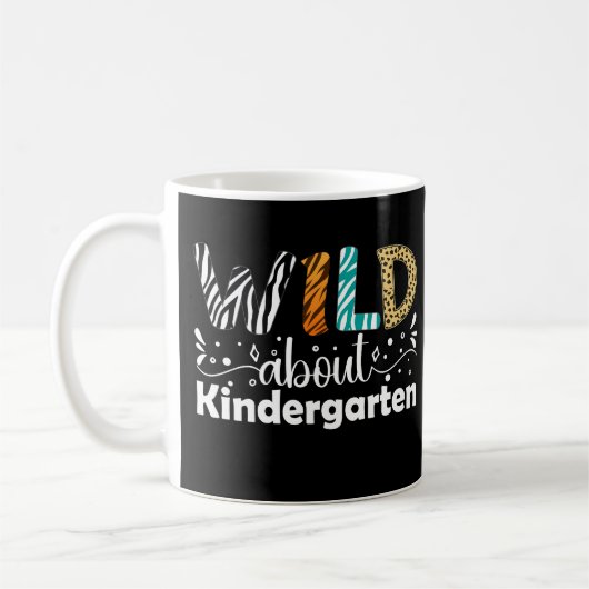 Wild über den Kindergarten Funny Teacher Students Kaffeetasse (Links)