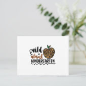 Wild Über den Kindergarten - Niedlicher Lehrer Postkarte (Stehend Vorderseite)