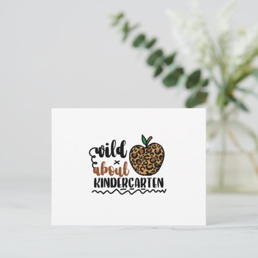 Wild Über den Kindergarten - Niedlicher Lehrer Postkarte (Stehend Vorderseite)