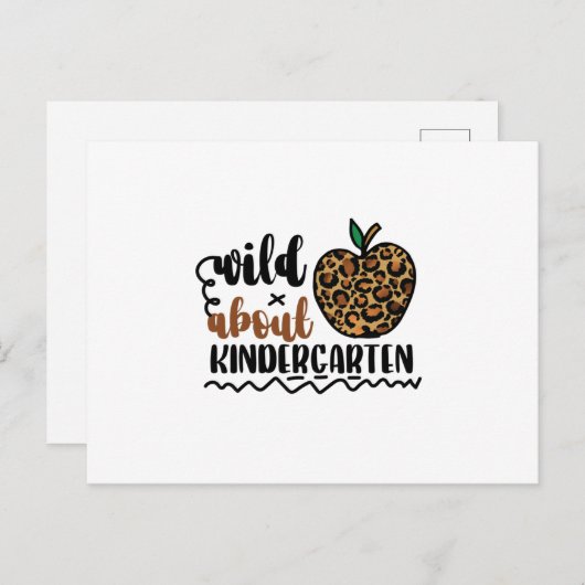 Wild Über den Kindergarten - Niedlicher Lehrer Postkarte (Vorne/Hinten)