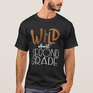 Wild über den zweiten Grade Teacher Safari Jungle  T-Shirt