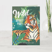 Wild über dich Jungle Tiger Valentinstag (Vorderseite)