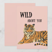Wild über dich Jungle Tiger Valentinstag Feiertagskarte (Vorne/Hinten)