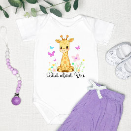 "Wild über dich" Niedliche Giraffe Baby Strampler
