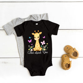 "Wild über dich" Niedliche Giraffe Baby Strampler