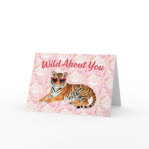 Wild über dich Tiger Wasserfarbe