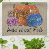 Wild über Fall Leopard Druckpumpen Geschirrtuch (Gefaltet)