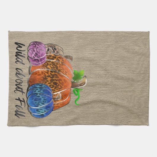 Wild über Fall Leopard Druckpumpen Geschirrtuch (Horizontal)