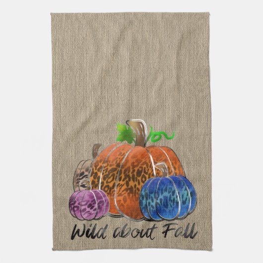 Wild über Fall Leopard Druckpumpen Geschirrtuch (Vertikal)