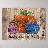 Wild über Fall Leopard Druckpumpen Poster (Vorne)