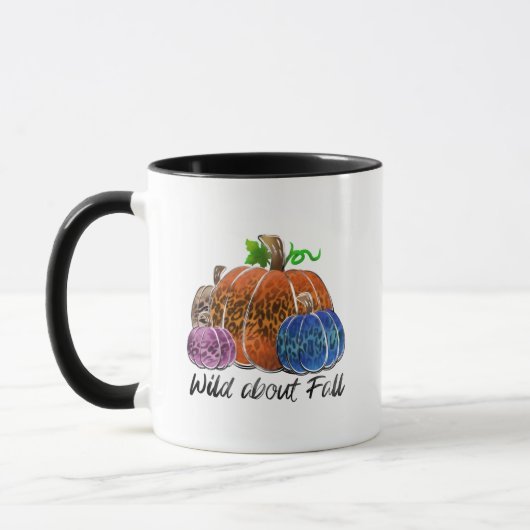 Wild über Fall Leopard Druckpumpen Tasse (Links)