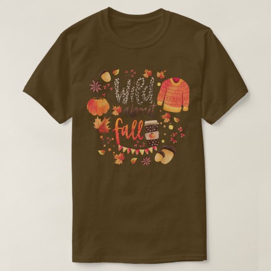 Wild über Fall Leopard Pumpkin Sweater Niedliches T-Shirt (Design vorne)