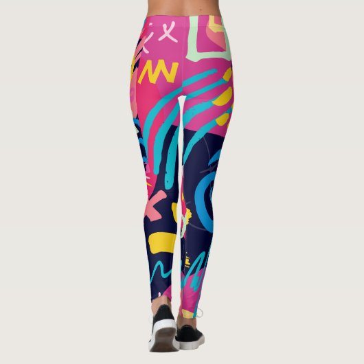Wild über Farbe Leggings (Rückseite)