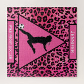 Wild über Fußballmädchen Pink Jigsaw Puzzle (Horizontal)