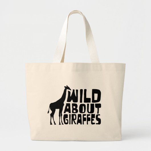 Wild über Giraffen Jumbo Stoffbeutel (Vorne)
