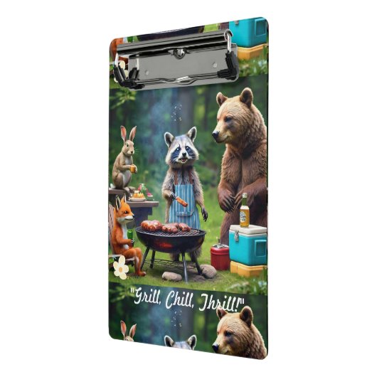 "Wild über GRILLEN" Mini Klemmbrett (Gewinkelt2)