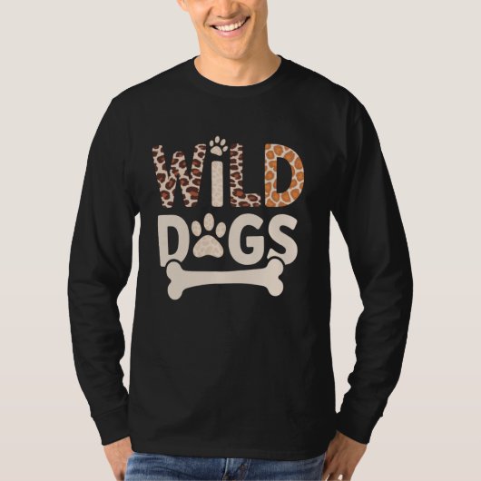 Wild über Hunde Leopards Pattern Spaß T-Shirt (Vorderseite)