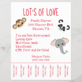 Wild über Kinder! Safari-Themed Daycare Flyer (Vorne)