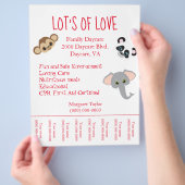 Wild über Kinder! Safari-Themed Daycare Flyer (Hand)