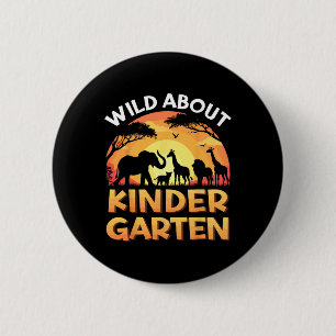 Wild über Kindergarten-Zoo-Tiere Zurück zur Schule Button