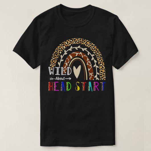Wild über Kopf zurück zur Leopard Rainb T-Shirt (Design vorne)