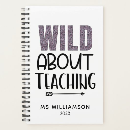 Wild über Leopard/Cheetah Personalisiert lehren Planer (Vorderseite)