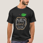 Wild über Leopard Druckschullehrer T-Shirt (Vorderseite)