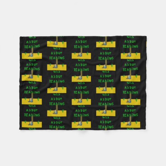 Wild über LESEN LESER BÜCHER LIEBER Fleecedecke (Vorderseite (Horizontal))