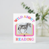 WILD ÜBER LESEN POSTKARTE (Stehend Vorderseite)