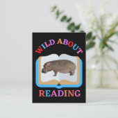 WILD ÜBER LESEN POSTKARTE (Stehend Vorderseite)