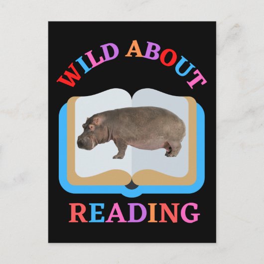 WILD ÜBER LESEN POSTKARTE (Vorderseite)